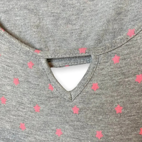 ti Voglio Grey &  Pink Stars Sleeveless Night Dress - Picture 8 of 11